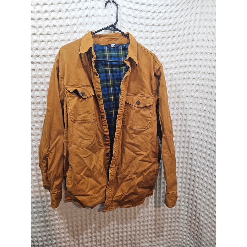Land's End Men's Flannel Lined Shirt Jacket size M
